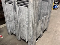 Kunststof pallet box grijs - afbeelding 2 van  4