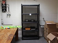 Kunststof stelling met afmeting 90 x 40 x 185 cm. let op: exclusief inhoud. - afbeelding 1 van  2