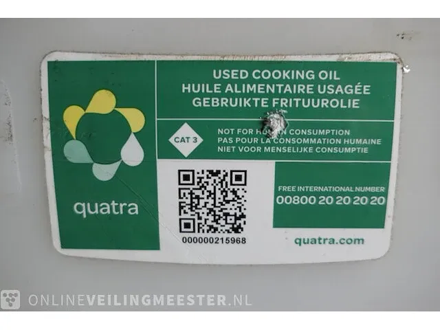 Kunststof vat t.b.v. gebruikte frituurolie quatra - afbeelding 4 van  9