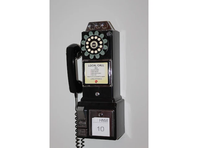Kunststof wandtelefoon balvi. afmeting 22 x 15 x 47 cm. - afbeelding 2 van  2