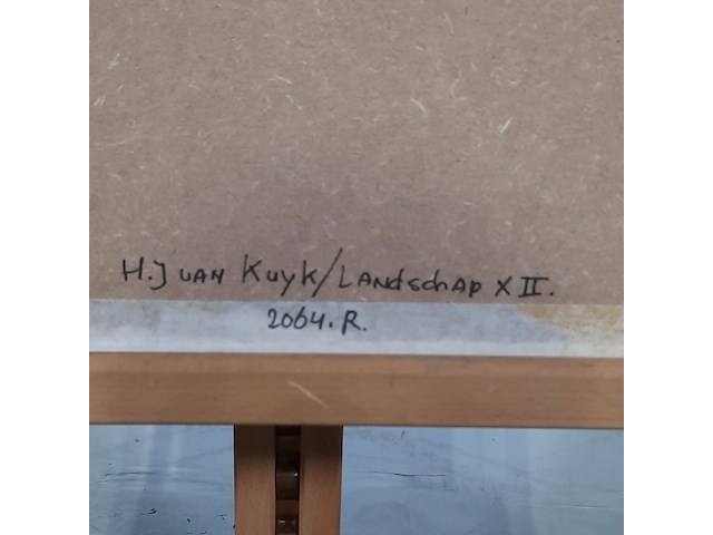 Kunstwerk, h. kuyk, landschap xii - 1/5, 1982 - afbeelding 7 van  7