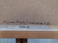 Kunstwerk, h. kuyk, landschap xii - 1/5, 1982 - afbeelding 7 van  7
