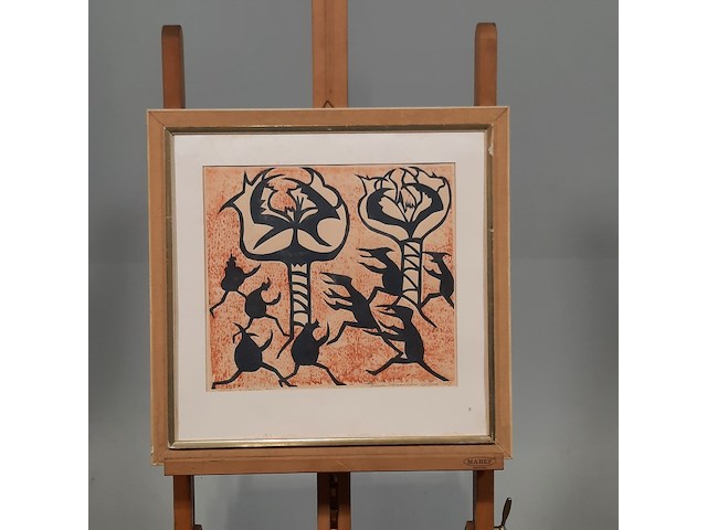 Kunstwerk, h. stammeshaus, mellicta's en erebi's - 4/25, 1967 - afbeelding 1 van  9