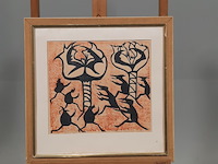 Kunstwerk, h. stammeshaus, mellicta's en erebi's - 4/25, 1967 - afbeelding 1 van  9