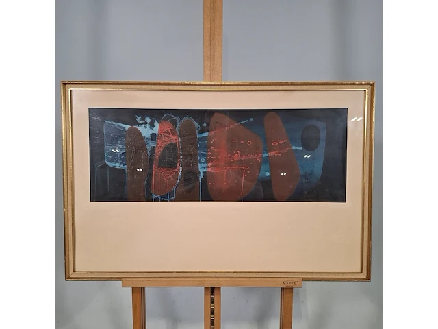 Kunstwerk in lijst, alfred van werven, 1962 - afbeelding 1 van  8