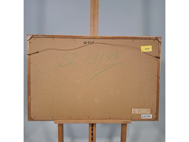 Kunstwerk in lijst, alfred van werven, 1962 - afbeelding 7 van  8
