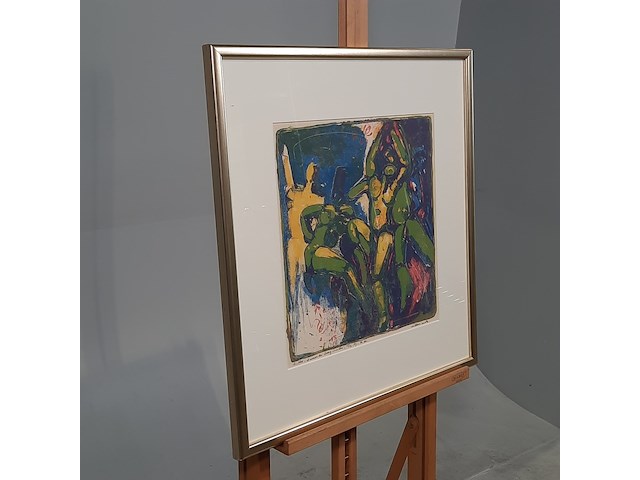 Kunstwerk in lijst, w. j. motz, koregmeiden 5/14, 1996 - afbeelding 4 van  8