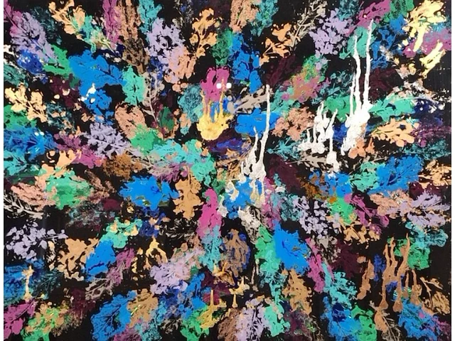 Kunstwerk maya wildevuur (1944-2023), bladeren - afbeelding 1 van  9