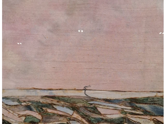 Kunstwerk maya wildevuur (1944-2023), het begin van het stierengevect - in bayonne, frankrijk, 1988 - afbeelding 1 van  11