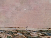 Kunstwerk maya wildevuur (1944-2023), het begin van het stierengevect - in bayonne, frankrijk, 1988 - afbeelding 1 van  11
