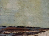 Kunstwerk maya wildevuur (1944-2023), zijdecollage - strand - afbeelding 1 van  9