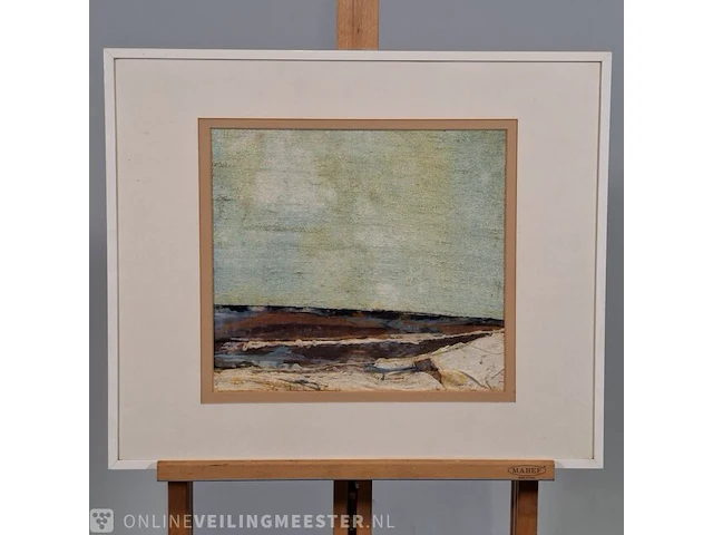 Kunstwerk maya wildevuur (1944-2023), zijdecollage - strand - afbeelding 2 van  9