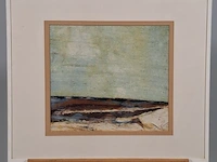 Kunstwerk maya wildevuur (1944-2023), zijdecollage - strand - afbeelding 2 van  9