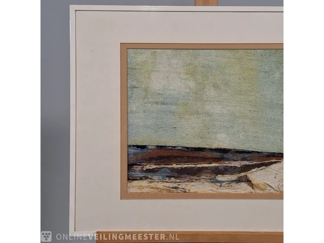 Kunstwerk maya wildevuur (1944-2023), zijdecollage - strand - afbeelding 3 van  9