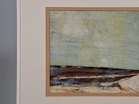 Kunstwerk maya wildevuur (1944-2023), zijdecollage - strand - afbeelding 3 van  9
