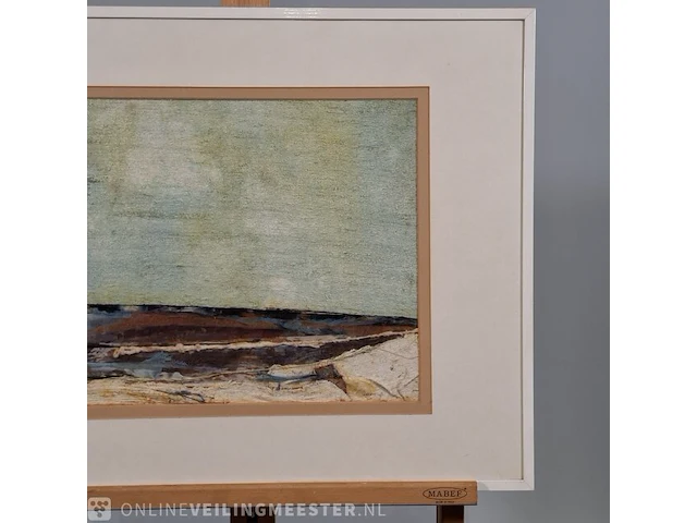 Kunstwerk maya wildevuur (1944-2023), zijdecollage - strand - afbeelding 4 van  9