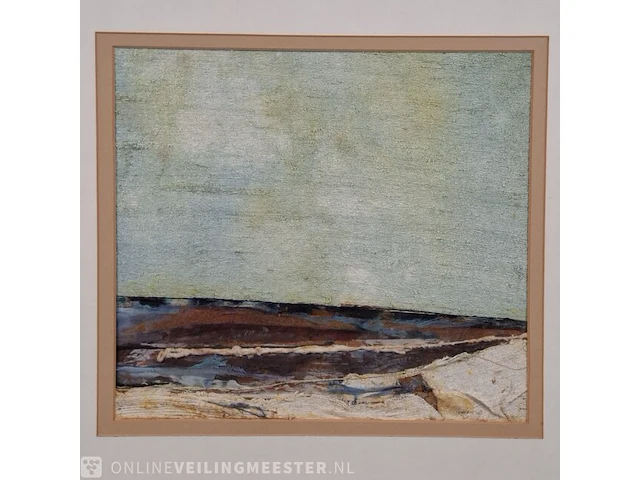 Kunstwerk maya wildevuur (1944-2023), zijdecollage - strand - afbeelding 5 van  9