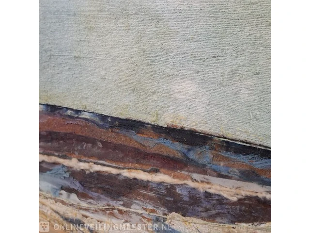 Kunstwerk maya wildevuur (1944-2023), zijdecollage - strand - afbeelding 6 van  9