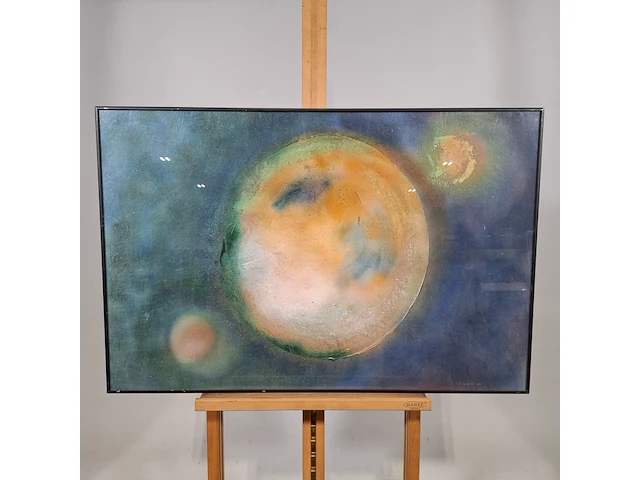 Kunstwerk, maya wildevuur, 't heelal, 1989 - afbeelding 1 van  8