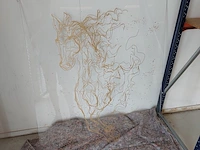Kunstwerk op glas " wild horse " jonathan antony barber - afbeelding 1 van  6