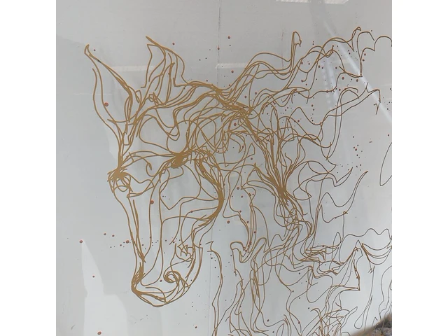 Kunstwerk op glas " wild horse " jonathan antony barber - afbeelding 3 van  6