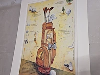 Kunstwerk van kunstenaar dieter portugall - ''golf playing stories'' - afbeelding 1 van  8