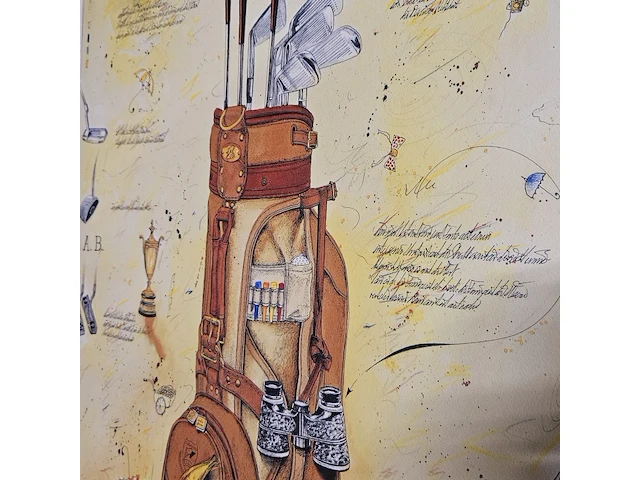 Kunstwerk van kunstenaar dieter portugall - ''golf playing stories'' - afbeelding 3 van  8
