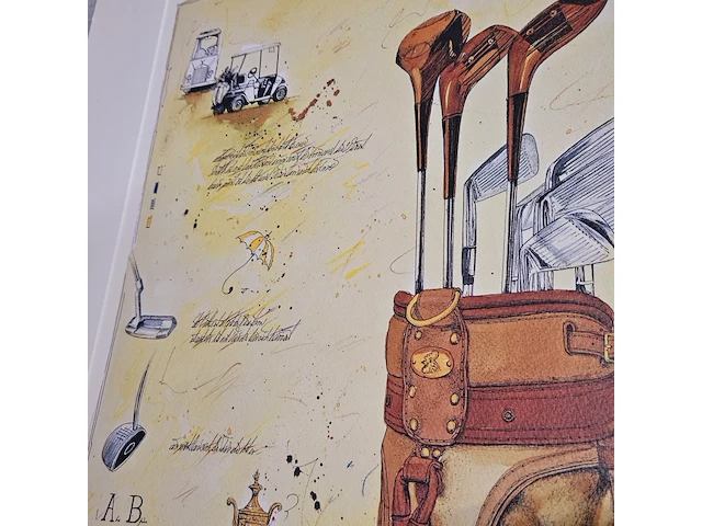 Kunstwerk van kunstenaar dieter portugall - ''golf playing stories'' - afbeelding 5 van  8