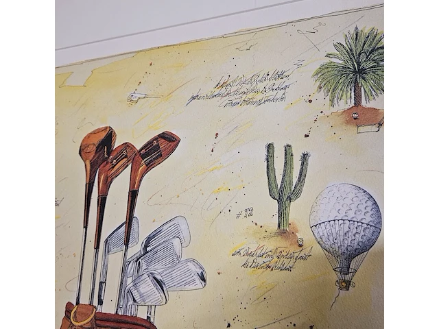 Kunstwerk van kunstenaar dieter portugall - ''golf playing stories'' - afbeelding 6 van  8