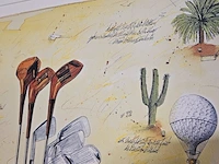 Kunstwerk van kunstenaar dieter portugall - ''golf playing stories'' - afbeelding 6 van  8