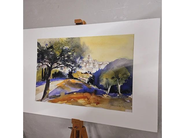 Kunstwerk van kunstenaar hammerle, j. - ''meditteranean village'' - afbeelding 1 van  5