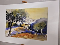 Kunstwerk van kunstenaar hammerle, j. - ''meditteranean village'' - afbeelding 1 van  5