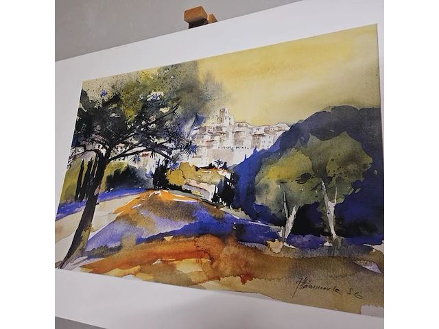 Kunstwerk van kunstenaar hammerle, j. - ''meditteranean village'' - afbeelding 3 van  5