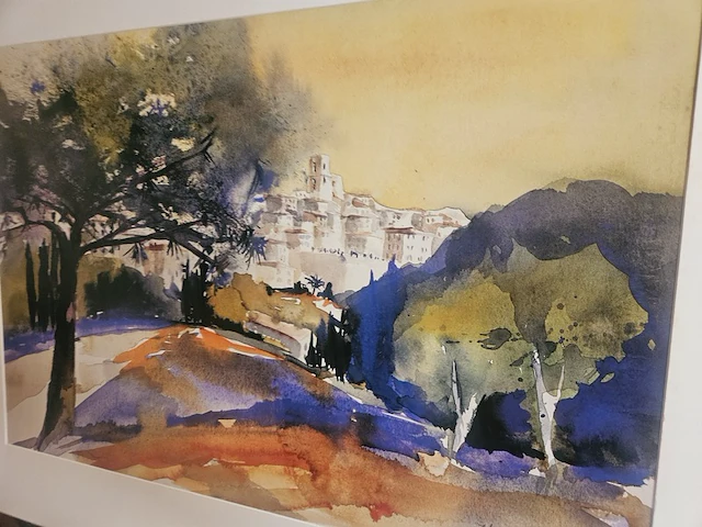 Kunstwerk van kunstenaar j. hammerle - ''meditteranean village'' - afbeelding 2 van  4