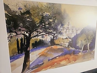 Kunstwerk van kunstenaar j. hammerle - ''meditteranean village'' - afbeelding 3 van  4