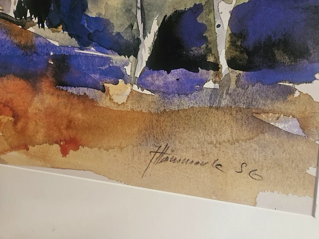 Kunstwerk van kunstenaar j. hammerle - ''meditteranean village'' - afbeelding 4 van  4