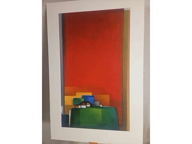 Kunstwerk van kunstenares maria megens - ''rode lucht'' - afbeelding 1 van  5