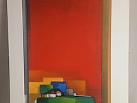 Kunstwerk van kunstenares maria megens - ''rode lucht'' - afbeelding 1 van  5