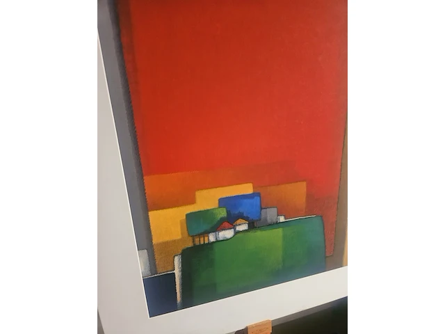 Kunstwerk van kunstenares maria megens - ''rode lucht'' - afbeelding 2 van  5