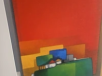 Kunstwerk van kunstenares maria megens - ''rode lucht'' - afbeelding 2 van  5