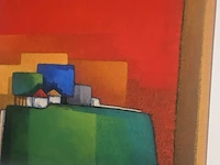 Kunstwerk van kunstenares maria megens - ''rode lucht'' - afbeelding 3 van  5