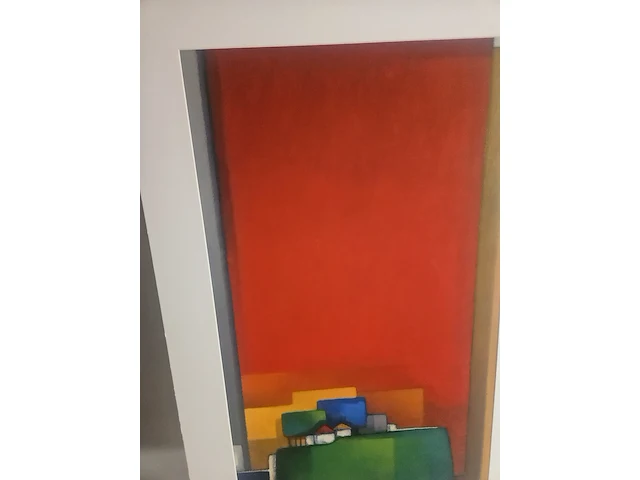 Kunstwerk van kunstenares maria megens - ''rode lucht'' - afbeelding 4 van  5