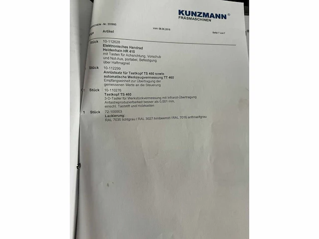 Kunzmann ba 1000 vmc with itnc530 - afbeelding 19 van  26