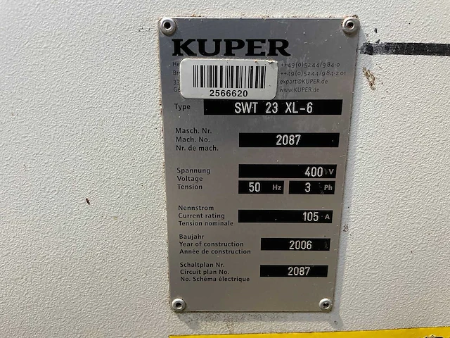 Kuper - swt 23 xl-6 - vierzijdige profileer- en schaafmachine - 2006 - afbeelding 11 van  23