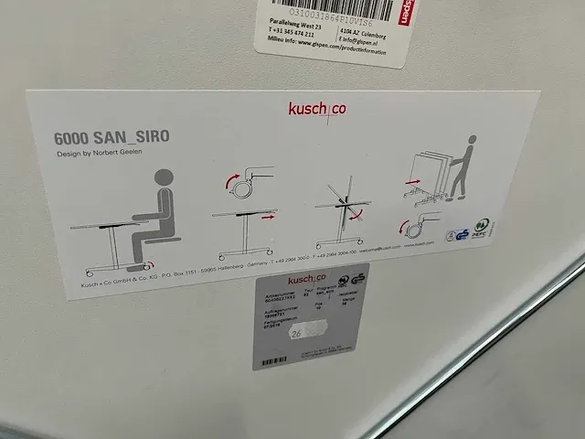 Kusch + co 6000 san siro - mobiele klaptafel 160x80 (4x) - afbeelding 9 van  12