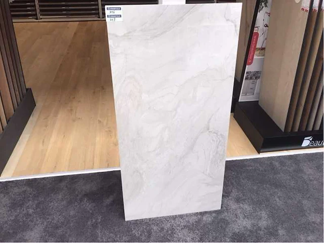 Kutahya atlantis wit gepolijst vloertegel 60x120 cm 120,96 m² - afbeelding 2 van  4
