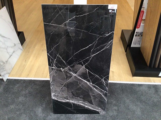 Kutahya black calacatta gepolijst vloertegel 60x120 cm 60,48 m² - afbeelding 2 van  2