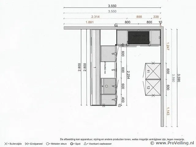 Kvik eilandkeuken met apparatenwand model prato - afbeelding 33 van  42