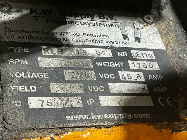Kw supply rlb 1350 hijsmagneet - afbeelding 2 van  10