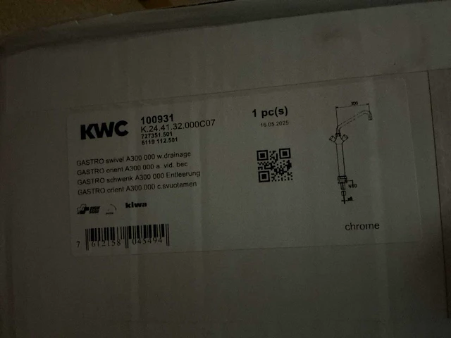 Kwc k.24.41.32 keukenmengkraan - afbeelding 2 van  2